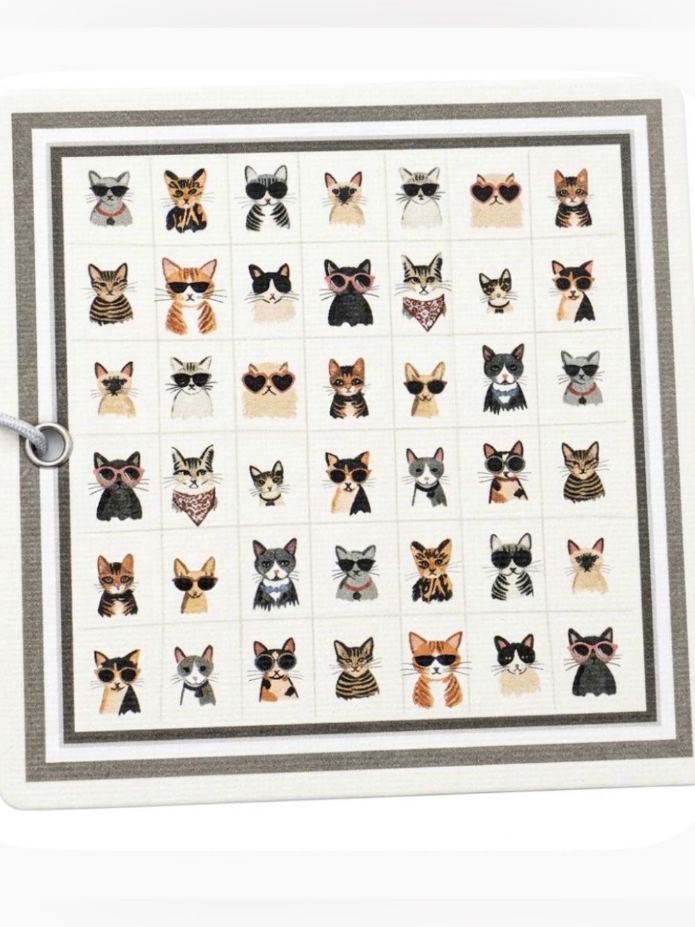 NWT ⚜️🤎⚜️ Piper K Cats  Print Satin Head Scarf Bandana Head Wrap